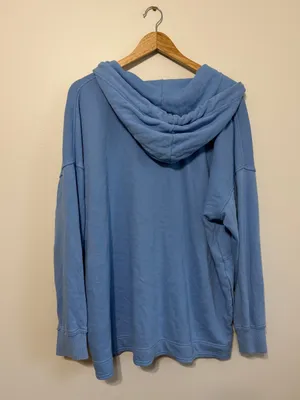 Aerie Beach Weekend Oversized Hoodie in Horizon Sky Blue Size Medium thumbnail 6
