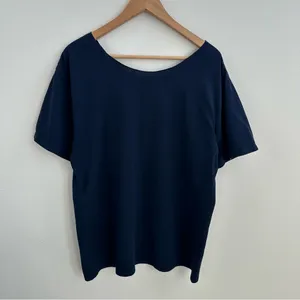Fullerton College Navy Off the Shoulder T-Shirt thumbnail 8