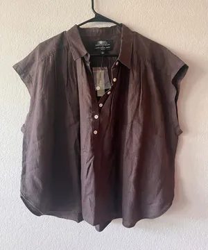 NWT J.Crew Linen New Capitaine Shirt Baird McNutt Irish Linen Oversized thumbnail 1