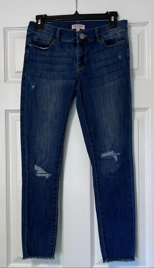 Juicy Couture jeans mid-rise frayed hem size 2 thumbnail 1
