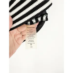 T‎ by Alexander Wang Striped Leather Trim Boatneck Top Women's 6 Minimalist thumbnail 7