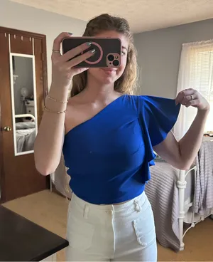 The Pants Store Summer /Spring Blue Top thumbnail 4