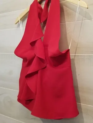 {XS} Amanda Uprichard New York Cabo Halter Top In Scarlet thumbnail 4