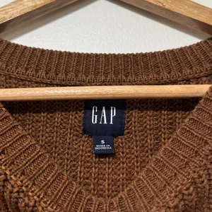 Gap Cotton Knit Sweater Size Small Women’s Brown Neutral Fall thumbnail 3
