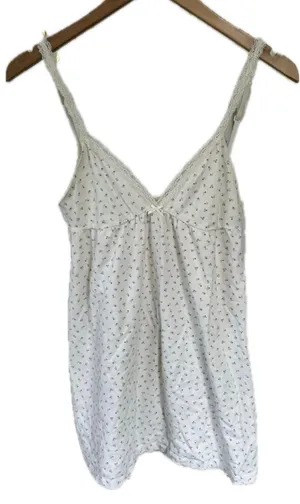 Brandy Melville Ditsy Floral Lace Trim Chemise Slip Dress Top One Size thumbnail 1