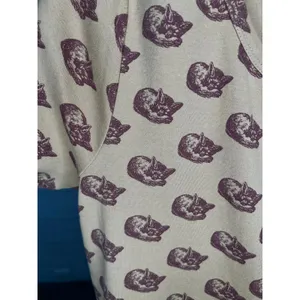 Kate Quinn XL Mustard "Woodland Fox" organic cotton Henley top NWT thumbnail 3