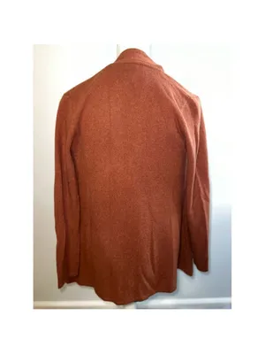 100% Cashmere Orange Cardigan Sweater SMALL thumbnail 3