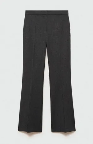 Dark Grey Straight Slack Pants thumbnail 7