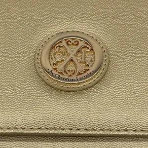 CXL by Christian Lacroix Paris Caviar Clutch Gold Metallic Minimal Glam‎ Chic thumbnail 3