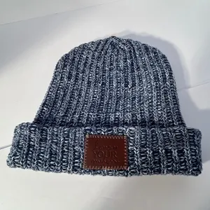 Love Your‎ Melon Speckled Knit Beanie Hat Blue White thumbnail 2
