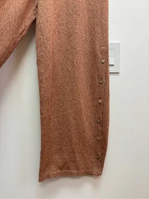 Free People Free-est Button Up Sweater Pants Wide Leg in Chutney Sand L thumbnail 6
