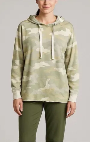 Aerie Camo Hoodie XS 100% Cotton Lounge Athleisure Green Pullover Army D45 thumbnail 1