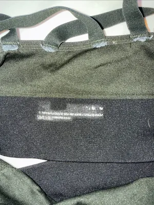 Under Armour Olive Green Racerback Sports Bra Branded Band L pullover no pads thumbnail 5