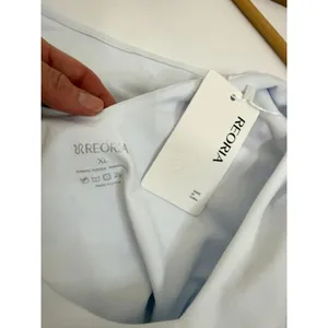 REORIA White Double Lined V Neck Bodysuit Smoothing Stretch XL NWT thumbnail 5