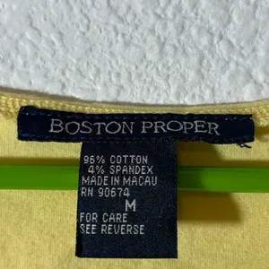 Boston Proper Size M Yellow Embroidered Sequin Sleeveless V-Neck Y2K Tank Top thumbnail 4