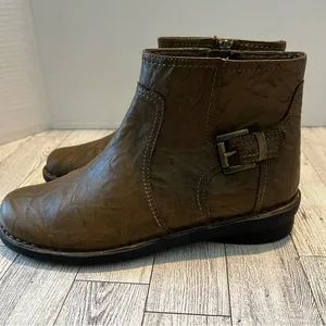 Clarks Boots Womens 7M Nikki Star Taupe Marbled Ankle Bendables Comfort Shoes thumbnail 4