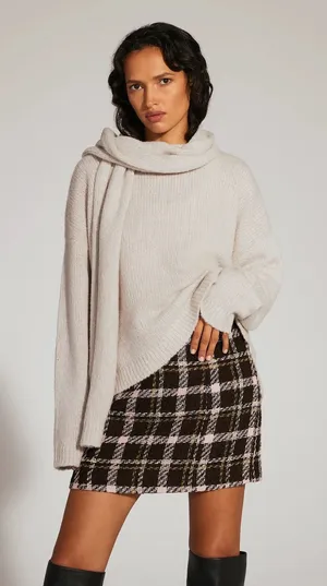 NWT Favorite Daughter THE JAMIE Cashmere Blend Sweater in Gray‎ Sz Large $378 thumbnail 1