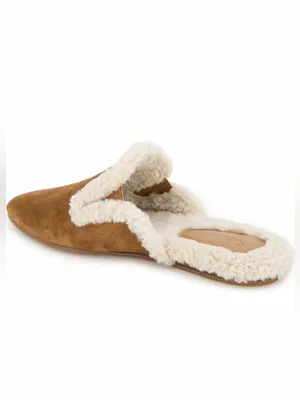 NEW Splendid Liza Pointed Toe Mule Color: Caramel Fur Slip On thumbnail 3
