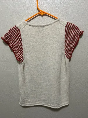 Madewell Kimble Stripe Sleeve Sweater Size Small Red Cream Minimalist Coastal thumbnail 4