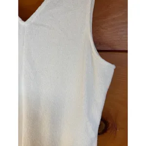 Lulus White Knit Sleeveless V-Neck Midi Bodycon Dress Neutral Fitted Wmns Size L thumbnail 3