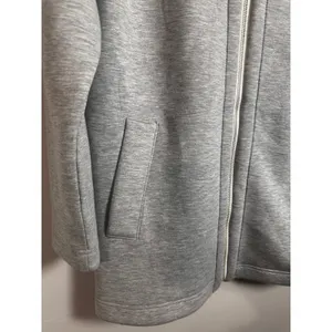 J.Crew Womens Gray Scuba Neoprene Hooded‎ Zip Up Jacket Sweat-Wicking S thumbnail 6