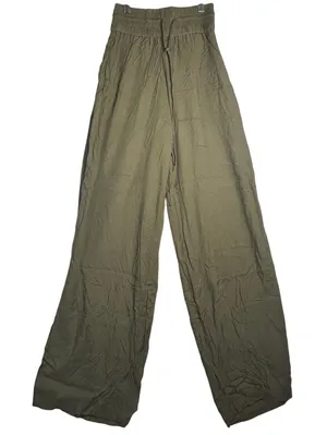 Melrose and Market Olive Green Wide Leg Pants Elastic Waist‎ Drawstring XS thumbnail 1