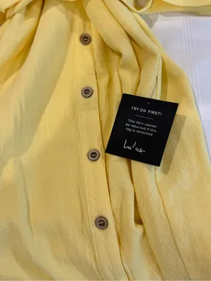 Lulus Yellow Linen Blend Button-Front Belted Midi Shirt Dress XS NWT thumbnail 9