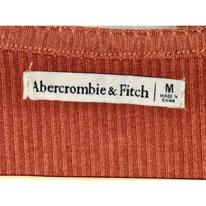 Abercrombie & Fitch Brown Ribbed Knit Cutout Ruched Mini Dress Womens Size M thumbnail 3