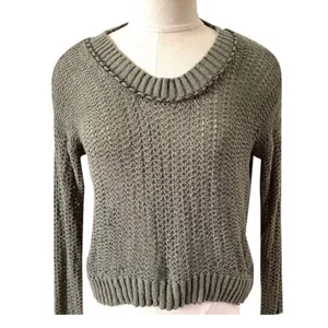 Kensie olive green long sleeved sweater S thumbnail 2