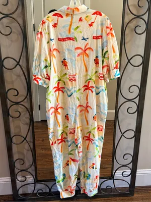 FARM Rio | Copacabana Button‎ Front Jumpsuit Size XL thumbnail 4