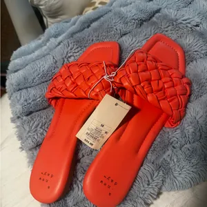 a new day Bright Red Woven Sandals thumbnail 2