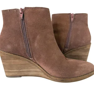 Frye and Co Wedge Booties Womens‎ 7 Brown Suede Pointed Toe Ankle Boots thumbnail 10