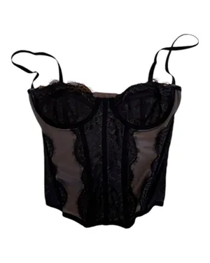 Urban Outfitters Black Lace Corset Sexy S Top thumbnail 4