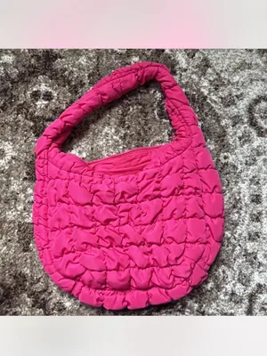 COS Quilted Mini Bag in Bright Pink Hobo Style thumbnail 2