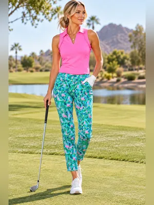 Lilly Pulitzer Luxletic corso parfection golf pants pull on style NEW 2 thumbnail 2