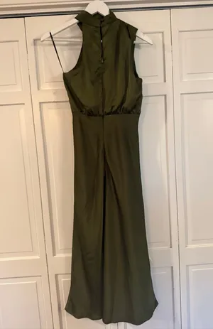 Lulus distinctive charm satin draped high neck dress size xs thumbnail 6