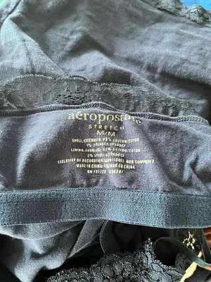 Aeropostale Navy Lace Trim Cami Tank Top Womens Medium Layering Basic 2000s thumbnail 6