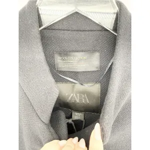 NWT ZARA ZW‎ Collection Black Wool Blend Coat Women's M Quiet Luxury thumbnail 6