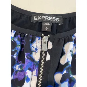 Express Floral & Black Mixed‑Fabric Cami – Size M thumbnail 5
