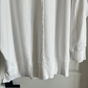 Aerie White Big Chill Oversized Distressed Sweatshirt thumbnail 10
