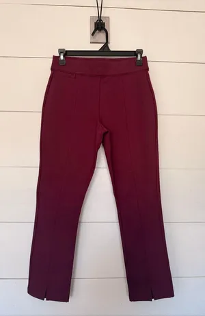 Soft Surroundings Women’s PXS Maroon Pull on Pants Stretchy thumbnail 1