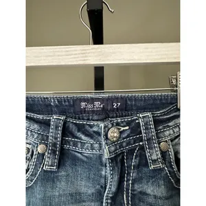 Miss Me Mid Rise Boot Cut Rhinestone Jeans Size 27 Womens thumbnail 4