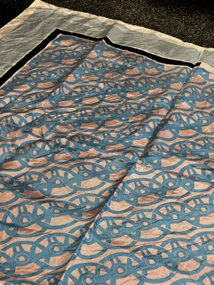 100% silk Porsche scarf Blue thumbnail 7
