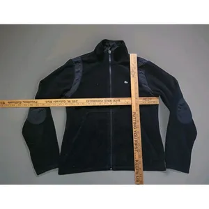 Lacoste Jacket Womens Size 40 Black Fleece Full Zip Embroidered Logo Gator thumbnail 5