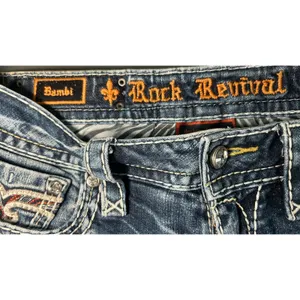 Rock Revival Bambi Low Rise Denim Shorts Size 29 Embellished Fleur‎ de Lis Y2K thumbnail 6