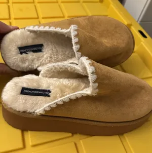 French Connection Chunky Women's Slippers Slip On Platform Brown Size 9/10 thumbnail 1