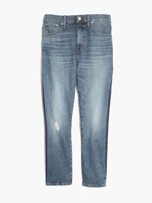 Madewell High-Rise Slim Boyjean Women's Size 26 Relaxed Fit Two-Toned Cropped thumbnail 4