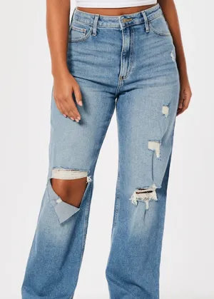 Hollister curvy ultra high dad Jean thumbnail 1