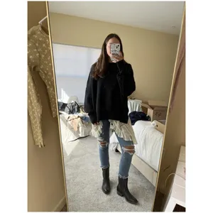 FREE PEOPLE Easy Street Tunic in Black Size Small thumbnail 3