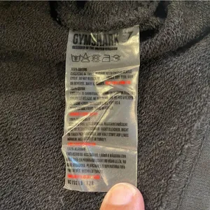Gymshark cropped tie hoodie black with pink/white logo long sleeve medium thumbnail 6